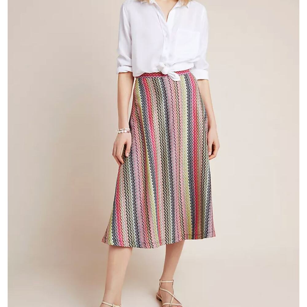 Colorful Midi Skirt Size Small Maeve